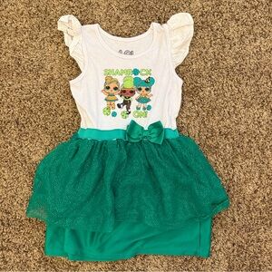 Green and White Shamrock Dress